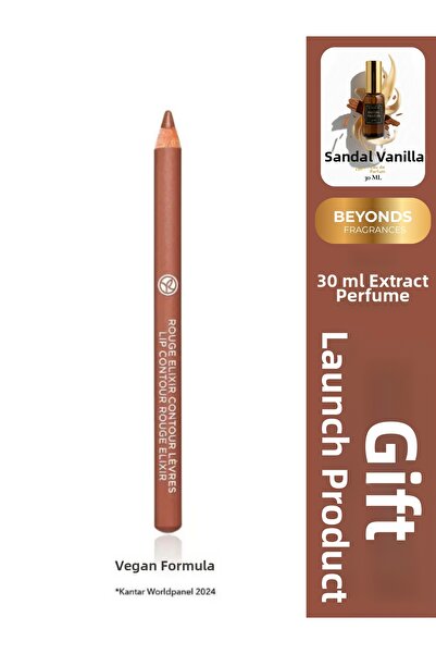 Yves Rocher قلم تحديد الشفاه الخشبي ذو الملمس الكريمي والملمس الساتان يدوم طو...