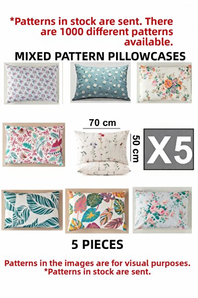 cs ilkim Vie En Cotton Mixed Patterned Pillowcase, Wedding Favor, School Gift...