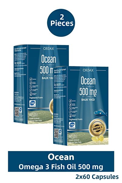 LifesVital Ocean Omega 3 Fish Oil 500 Mg 60 Capsules 2 Pieces