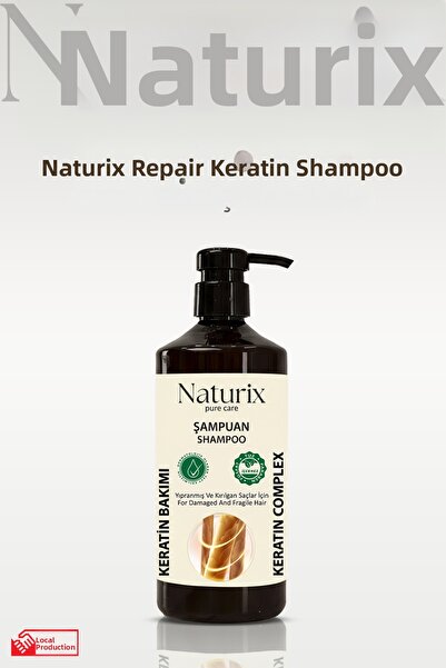 Naturix شامبو الكيراتين - شامبو الكيراتين الخالي من البارابين والملح للشعر ال...