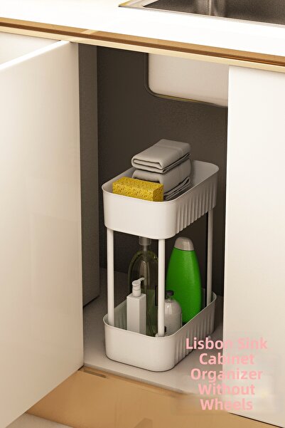 İndecor Houseware Lizbon многофункционален двуетажен органайзер за баня, за ш...