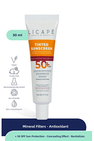 Licape واقي شمسي ملون عالي الحماية بعامل حماية من الشمس 50 - خافي عيوب البشرة