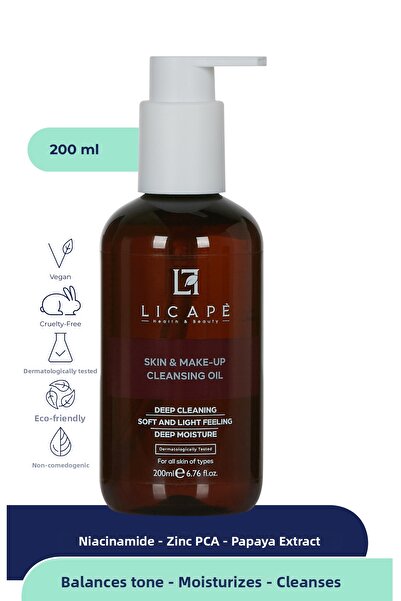 Licape 200 مل زيت لإزالة البشرة والمكياج على مرحلتين