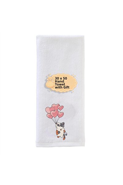 Ursa Balloon Love Cat Designed Embroidered Towel 50X90