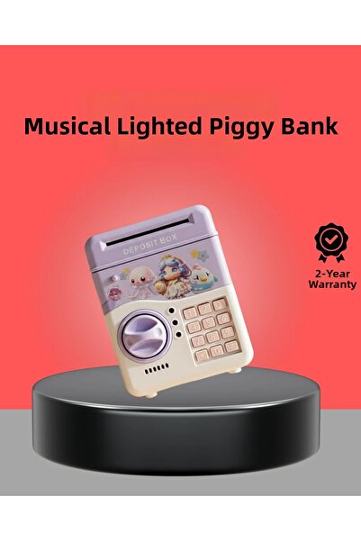 Fırsatkolik حصالة نقود إلكترونية للأطفال مع كلمة مرور، لون أرجواني