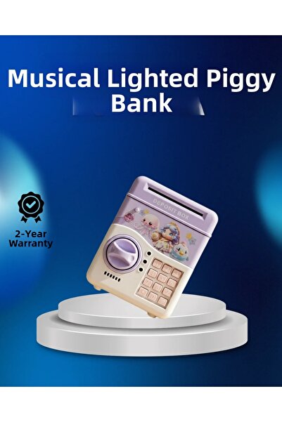 Fırsatkolik Purple Automatic Coin Deposit Electronic Password Piggy Bank