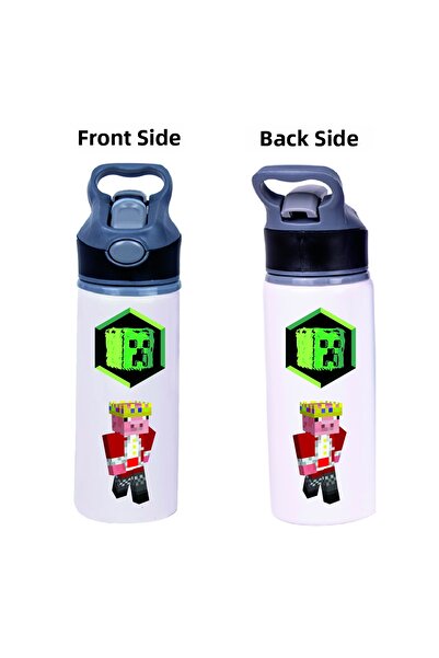 DKDZ SHOP قارورة ماء معدنية مطبوعة مع شفاطة 650 مل.