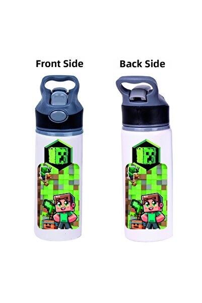 DKDZ SHOP قارورة ماء معدنية مطبوعة مع شفاطة 650 مل.