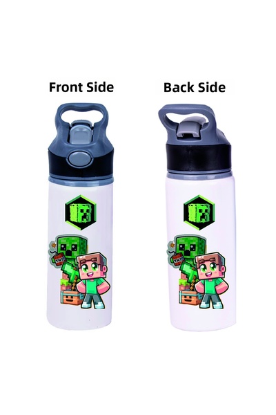 DKDZ SHOP قارورة ماء معدنية مطبوعة مع شفاطة 650 مل.