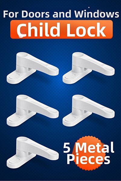 Badem10 (5 τεμάχια) Μεταλλική κλειδαριά παραθύρου πόρτας για παιδιά Μεταλλική...