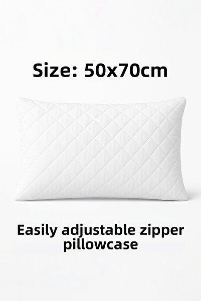 BEYAZLALE 2 perne matlasate 50x70cm |   Husă de protecție pentru pernă cu fer...