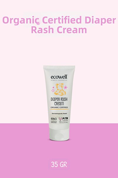 Ecowell كريم عضوي لطفح الحفاضات - حجم مناسب للسفر (35 جم)