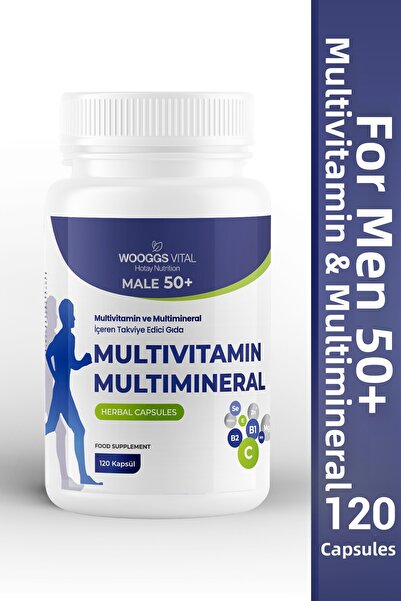Hotay Nutrition Wooggs Vital فيتامينات متعددة ومعادن متعددة 120 كبسولة للرجال...