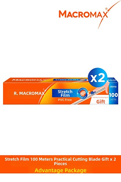 MACROMAX 100 Mt Stretch Film Cutting Knife with Gift X2 Pieces