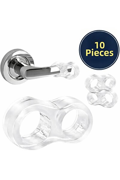 DESIPHON 10 Plastic Door Knob Stoppers – Wall Protector Transparent Door Knob...
