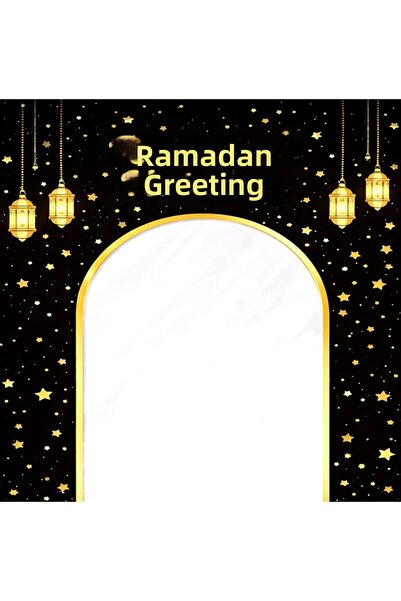 PROMISEBACKDROP2 لوحة قماشية مخيطة يدويًا مقاس 200x200، لوحة رمضان، تذكار رمض...