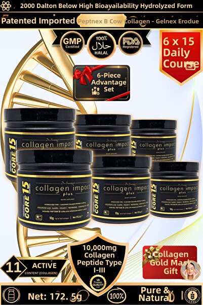 Dr.Sammy's Collagen Impact Plus Core 15 - 6-Piece Advantage Set Type 1-3 Hydr...