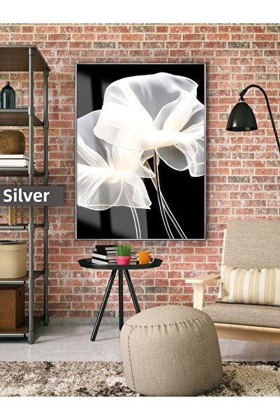 Harika bir ev Hari̇kabi̇rev | White Black Color Flower Combination 01 | Frame...