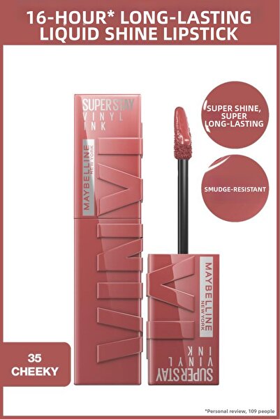 Maybelline New York Cerneală de vinil Super Stay - Ruj lucios, de lungă durat...