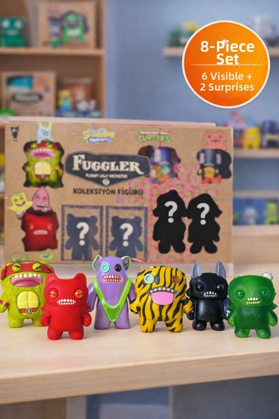 TOYFEST Fuggler Funny Ugly Monster Figure Set of 8 – Includes 2 Surprise Char...
