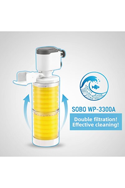 Sobo فلتر داخلي لحوض السمك WP-3300A - 20 واط 1200 لتر/ثانية