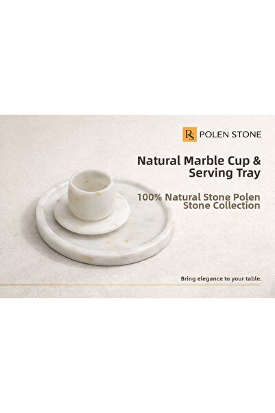 Polen Stone 🌿   Natural Marble Cup and Presentation Tray