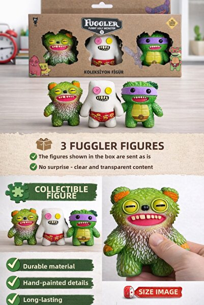 TOYFEST Fuggler Funny Ugly Monster 3-Piece Collectible Figure Set – Colorful ...
