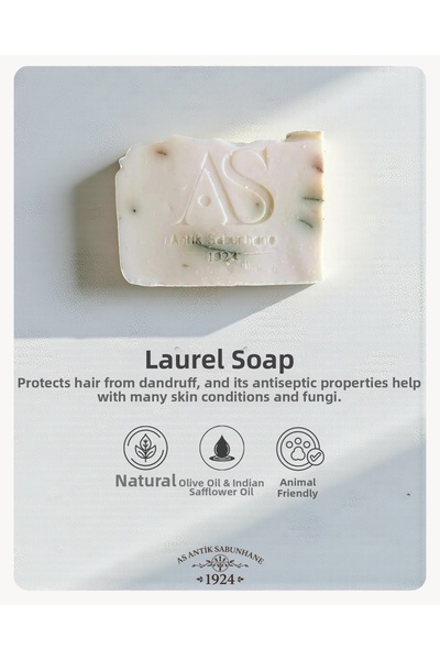 AS ANTİK SABUNHANE 1924 Natural Laurel Soap - Antiksabunhane