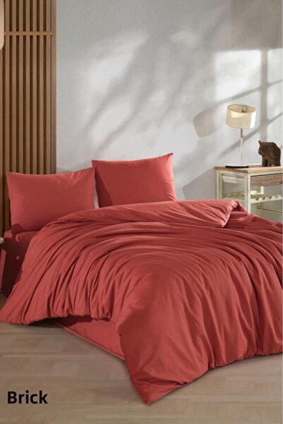 Çeyiz Diyarı Almond Elastic Sheet Double Duvet Cover Set Tile