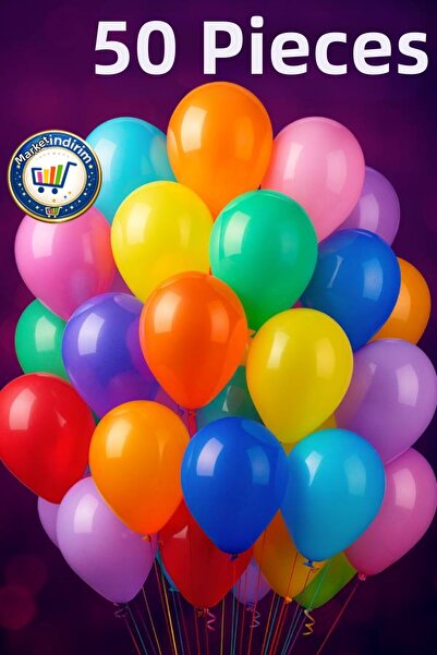 nistabolje 50Pcs Colorful Balloon Mixed Color Party Birthday Celebration Spec...