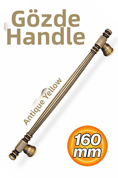 Badem10 Gözde Mâner de sertar galben antic, 160 mm, elegant, clasic, pentru m...