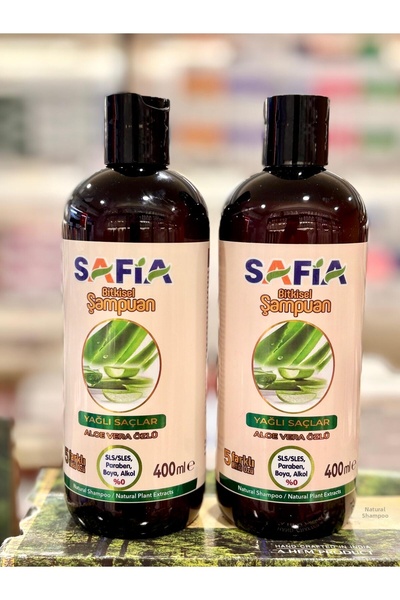 Safia Shampoo for Oily Hair 400 Ml+400Ml Set of 2 Gimdes Certified