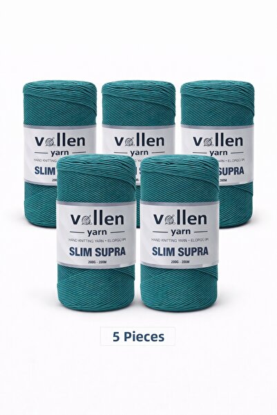 vollen yarn Slim Supra Macrame Rope Waxed Pase Rope 200Gr 200Mt 5-Pack Bag Rope