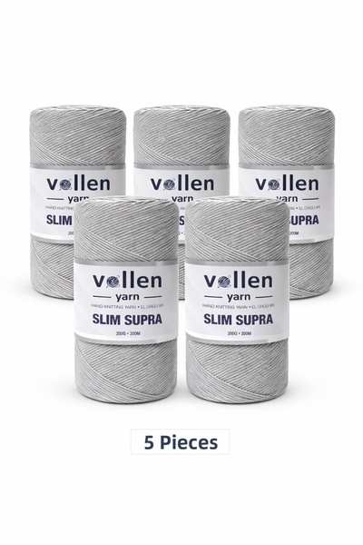 vollen yarn Slim Supra Macrame Rope Waxed Pase Rope 200Gr 200Mt 5-Pack Bag Rope