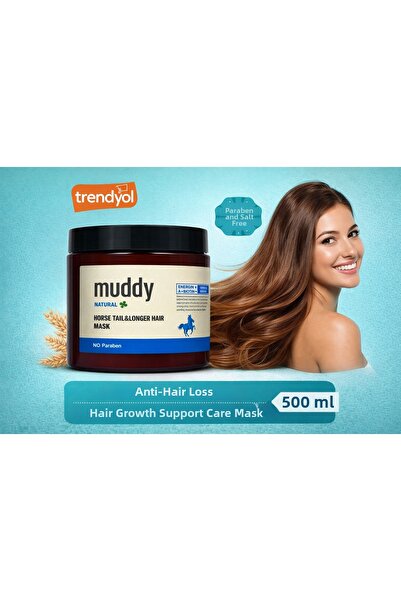 Muddy قناع ذيل الحصان المضاد للتساقط ذيل الحصان وطويل الشعر يساعد على التمديد...