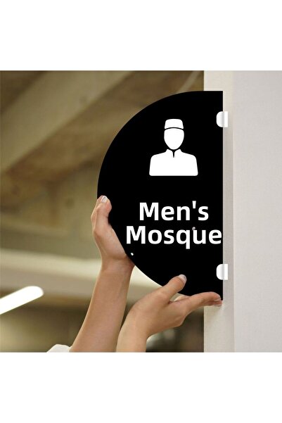 zafrakreklam Bay Mosque Double Sided - Side Mounted Directional Sign 18X30Cm ...
