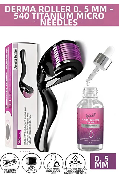 Luliana ديرما رولر 0.5 مم • 540 إبرة دقيقة من التيتانيوم