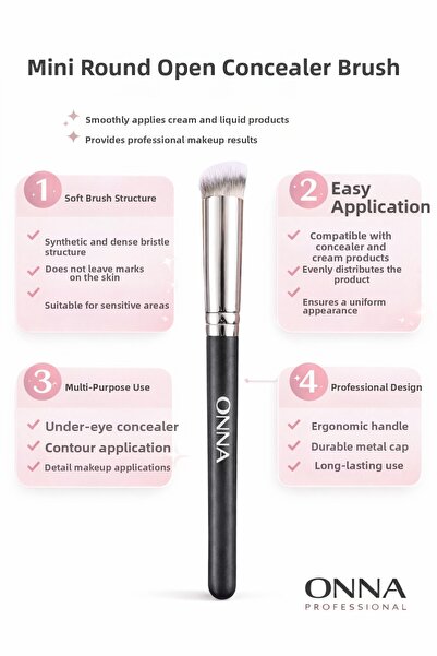 Sibelon خافي عيوب بزاوية ممتازة، فرشاة مكياج رفيعة