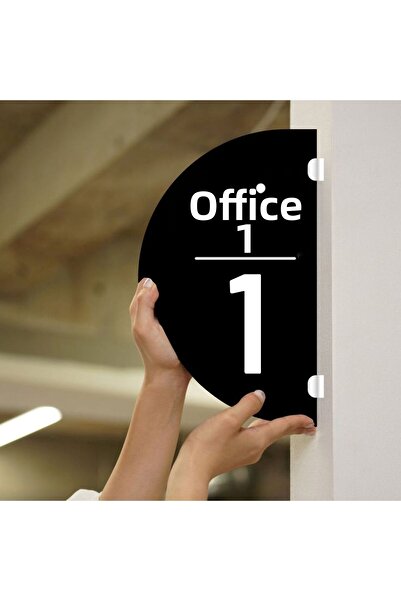 zafrakreklam Office 1 Double Sided - Side Mounted Directional Sign 18X30Cm - ...