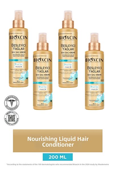 Bioxcin Nourishing Oils Liquid Conditioner 200 ml - Sulfate-Free Dry and Dama...