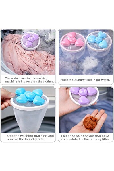 obrigado Филтър за събиране на мъх от перална машина във формата на сърце за ...