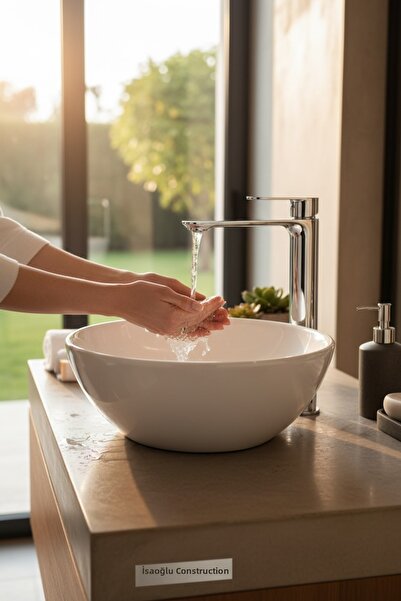 İSAOĞLU YAPI Bowl Sink Faucet Bowl Sink Faucet Yüksel Model Silver Silver Bow...