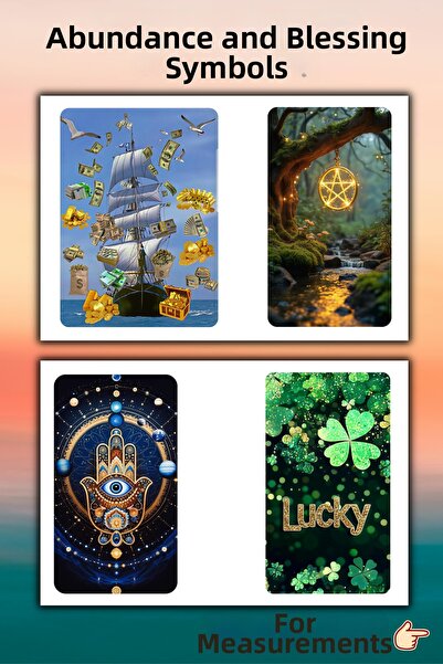 birikiyedi 2 ورقة من رموز الوفرة والبركة: فاطمة، النجم الخماسي، البرسيم، السف...
