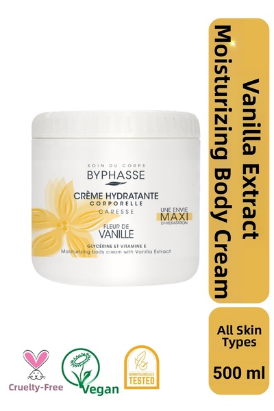 BYPHASSE Vanilla Extract Moisturizing Body Cream - 500ml