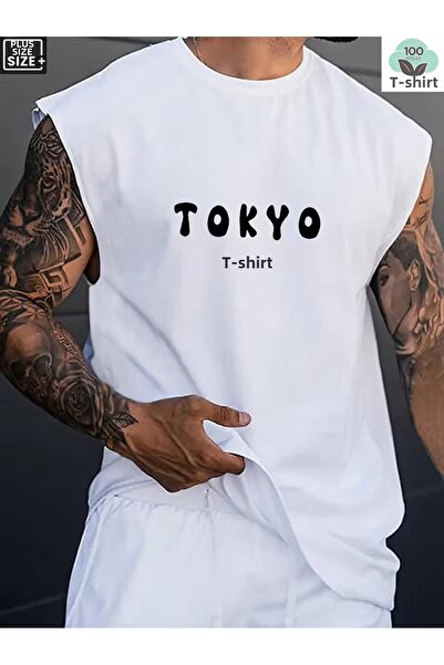 bellanova Sila Trend Men's White Original Printed Oversize Cut Cotton Crew Ne...