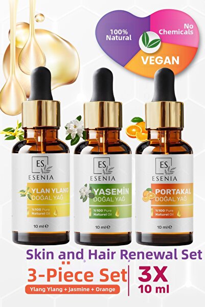 ES ESENIA زيت يلانج يلانج الياسمين والبرتقال 100% غطاء قطارة طبيعي نقي بدون إ...