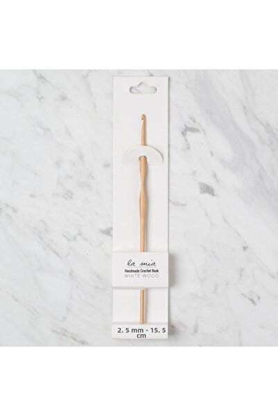 Leyaton La Mia Whitewood 2.5 mm 15.5 cm Ξύλινο Βελονάκι Μάλλινο LWLHM-YTRS345