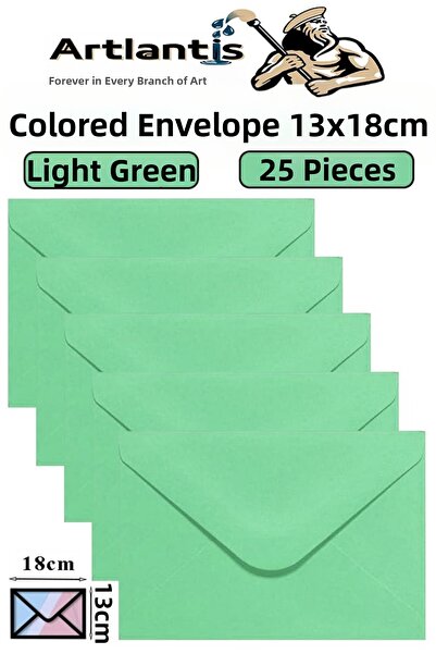 Artlantis Plic verde deschis 13x18 cm 25 bucăți Plic pentru scrisori verde de...
