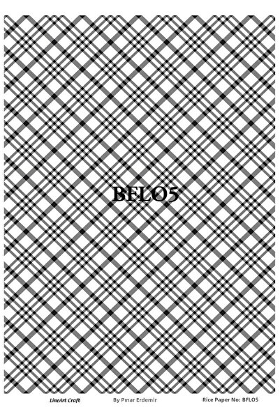 LİNEART BFLO5 أسود وأبيض، مخطط، مربعات 29*42 سم، ديكوباج نحاسي