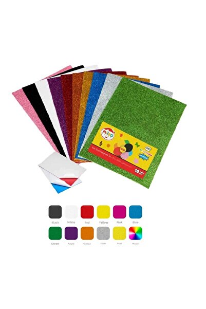 Mas Mileo Eva Glitter Adhesive 50X70 10 Pack Black 1761